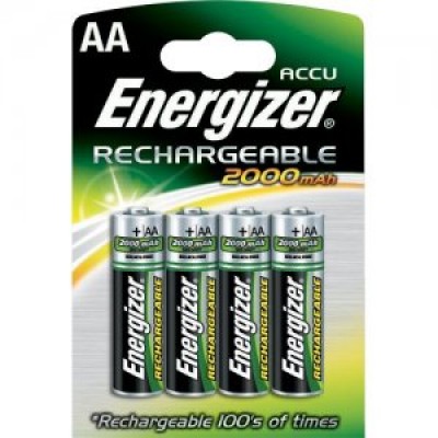 PILE ENERGIZER RICARICABILI 2000 mAh - CONF. DA 4 pz.