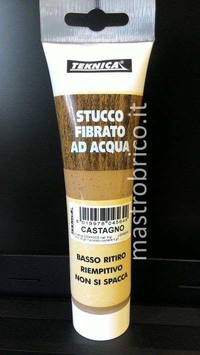 Stucco fibrato ad acqua BIANCO 250g- basso ritiro riempitivo non si spacca