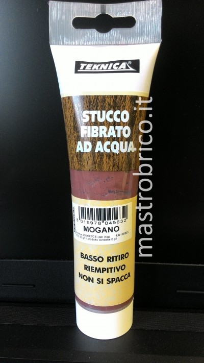 Stucco fibrato ad acqua BIANCO 250g- basso ritiro riempitivo non si spacca