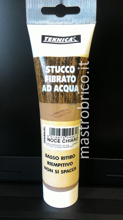 Stucco fibrato ad acqua BIANCO 250g- basso ritiro riempitivo non si spacca