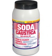 Soda Caustica scaglie - idrossido di sodio anidro - barattolo 1 KG