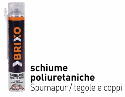 SCHIUMA Adesiva poliuretanica manuale SPUMAPUR per MONTAGGIO PANNELLI E BLOCCHI - 750ml