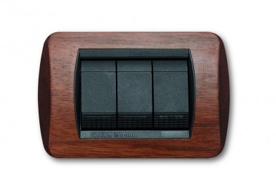 PLACCA LIVING INTERNATIONAL IN LEGNO MASSICCIO 3 POSTI