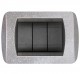 PLACCA LIVING INTERNATIONAL IN METALLO VERNICIATO 3 POSTI