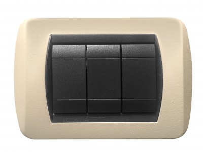 PLACCA LIVING INTERNATIONAL IN METALLO VERNICIATO 3 POSTI