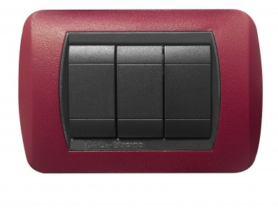 PLACCA LIVING INTERNATIONAL IN METALLO VERNICIATO 3 POSTI
