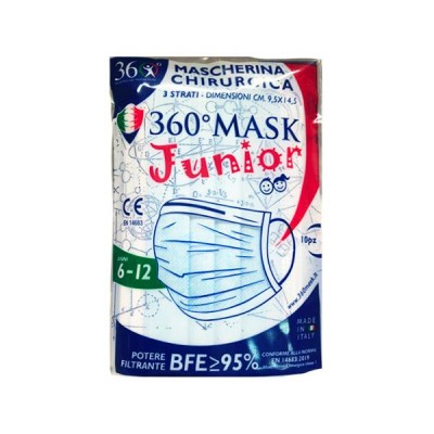 MASCHERINA CHIRURGICA JUNIOR ROSA 3 VELI DPI  CF. 10 PZ 