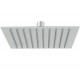 SOFFIONE DOCCIA ULTRA PIATTO IN ACCIAIO INOX SPAZZOLATO 30*30 CM.