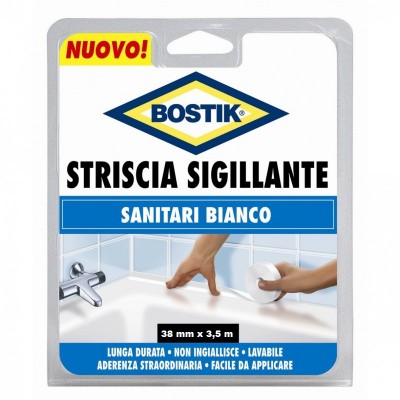 Striscia Sigillante 38mm x 3,35m - lunga durata-non ingiallisce-lavabile 
