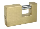 Lucchetto ALTA SICUREZZA  75mm in ottone - Asta di chiusura in acciaio cementato