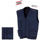 Gilet multitasche TAGLIA M - 100% cotone non imbottito SCOOP blue - ISSA Industrial Starter