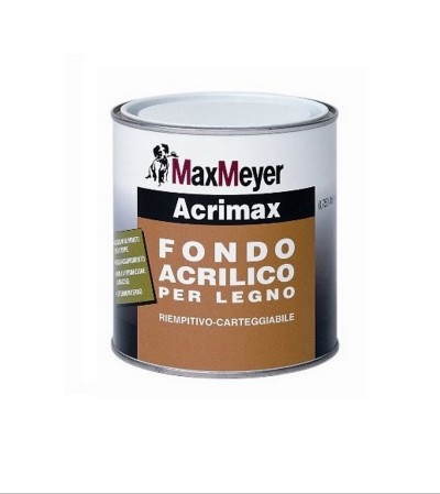 Fondo acrilico per legno - ACRIMAX - riempitivo e carteggiabile BIANCO - Max Meyer
