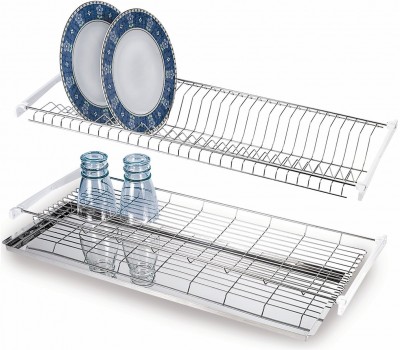 Scolapiatti da incasso in ACCIAIO INOX 86cm per pensile da 90cm con vaschetta