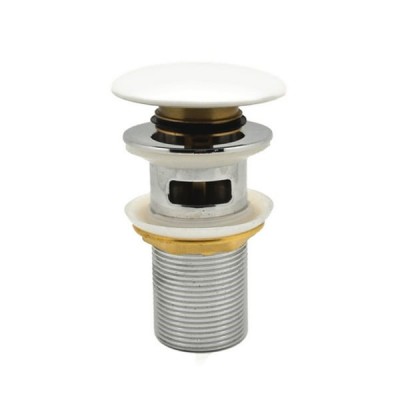 PILETTA LAVABO CLICK-CLACK C/TROPPO PIENO BIANCA DA 1"1/4