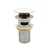 PILETTA LAVABO CLICK-CLACK C/TROPPO PIENO BIANCA DA 1"1/4
